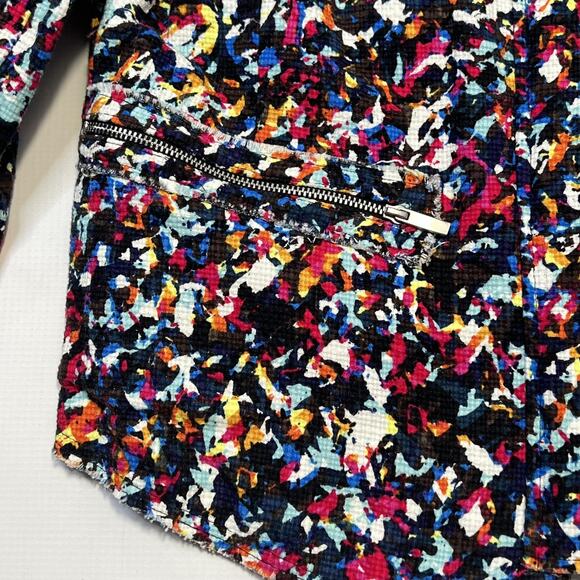 1.STATE Jacket Womens Large Tweed Zip Front Lined Textured Boho - Picture 5 of 14